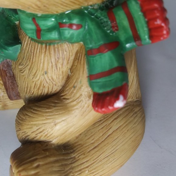 Vintage Holiday ceramic bears by Homco Japan - Picture 11 of 14